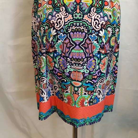 Premise Dress P L Tie Belt Faux Wrap knee party - Picture 8 of 12